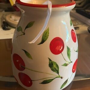 DEBI LILLY Cherry Design Ceramic Vase